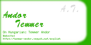 andor temmer business card